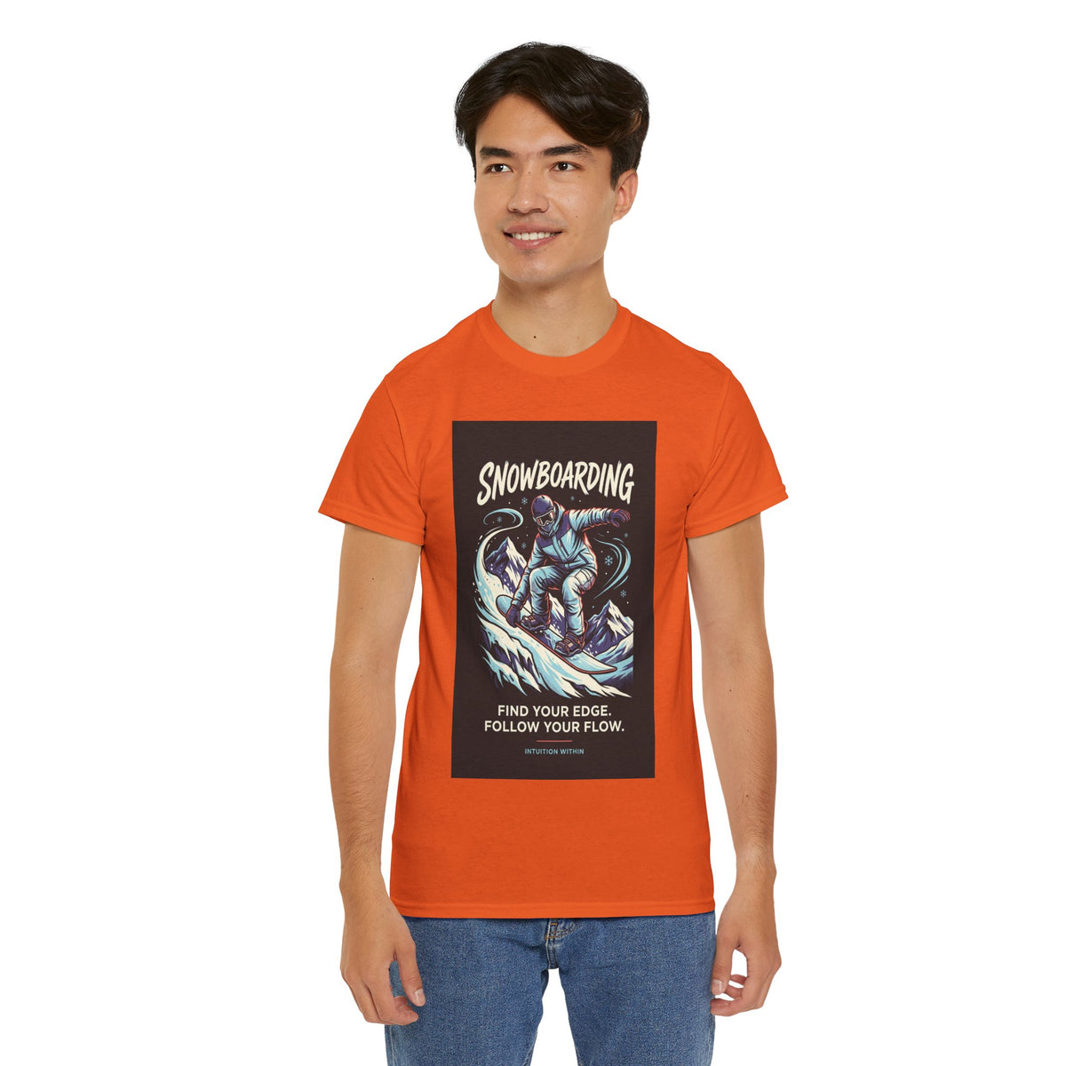 Find Your Edge, Follow Your Flow Snowboarding T-Shirt