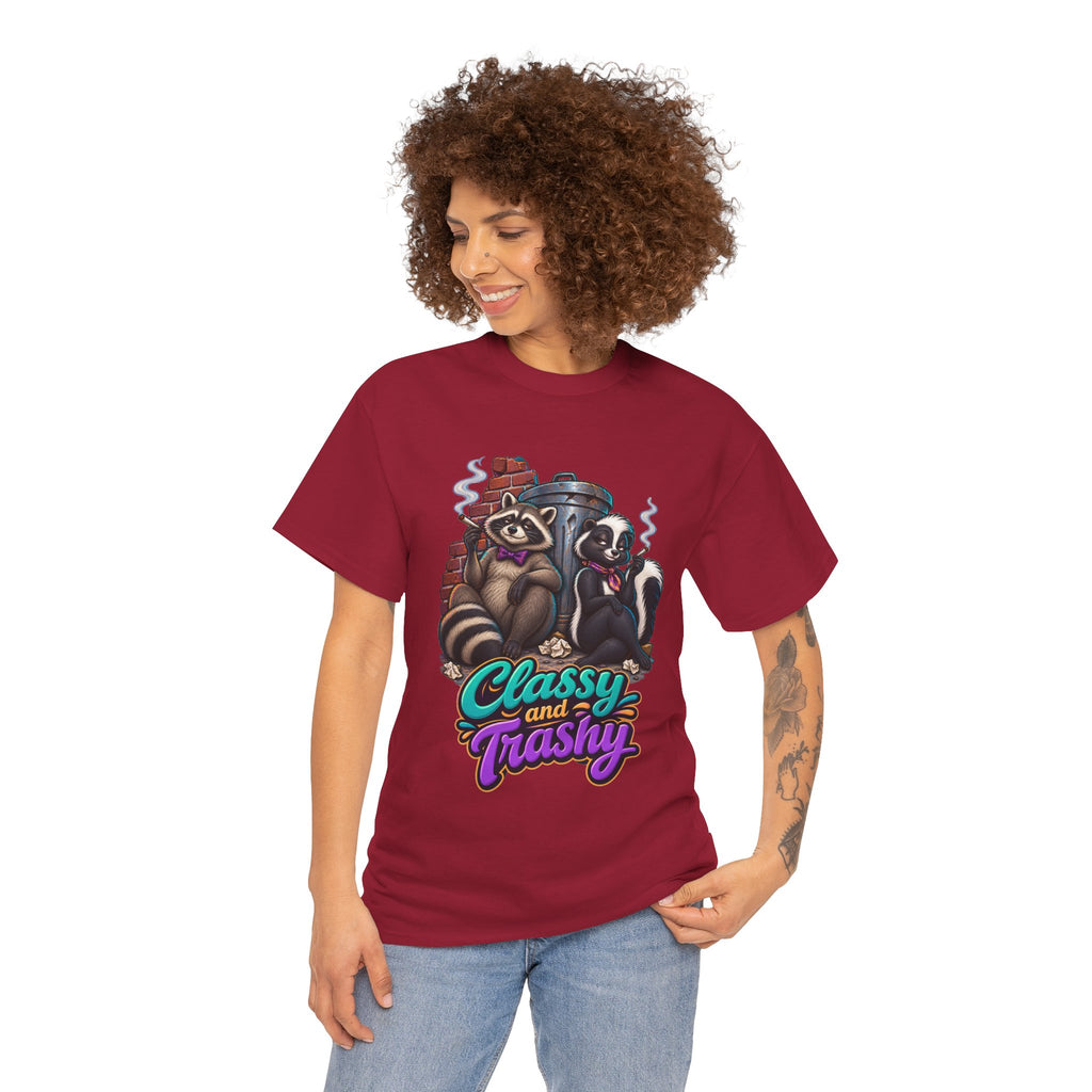 Classy and Trashy Raccoon T-Shirt | Trash Panda Humor
