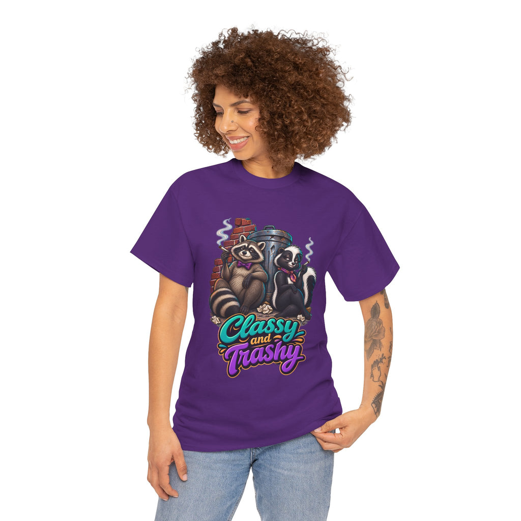 Classy and Trashy Raccoon T-Shirt | Trash Panda Humor