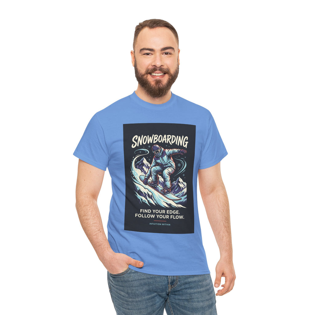 Find Your Edge, Follow Your Flow Snowboarding T-Shirt