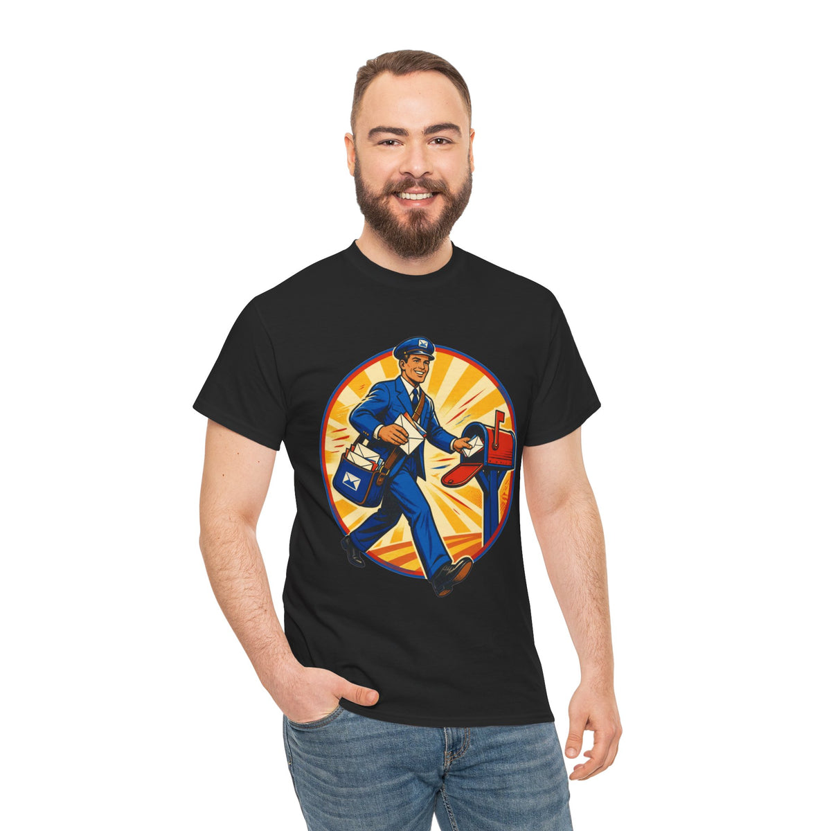 Male Mail Carrier Retro Tribute Tee