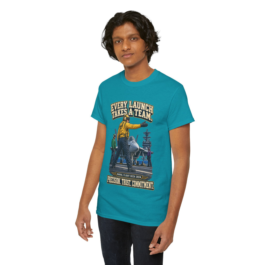 Every Launch Takes a Team T-Shirt | Precision, Trust & Commitment