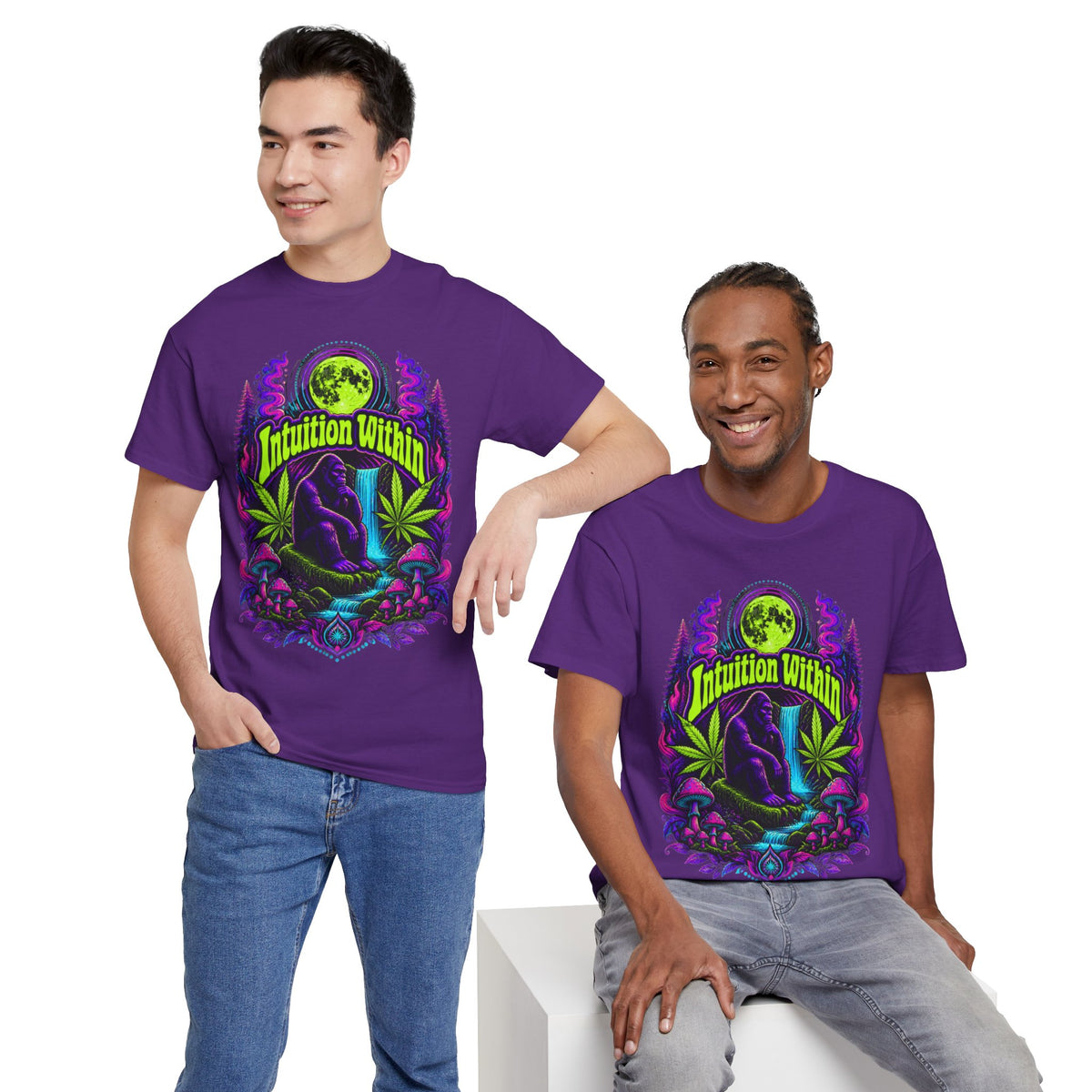 Moonlit Bigfoot Waterfall Graphic Tee