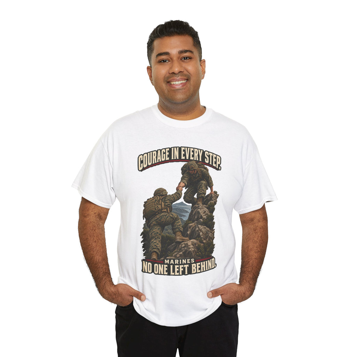 Courage in Every Step T-Shirt | Marines Tribute