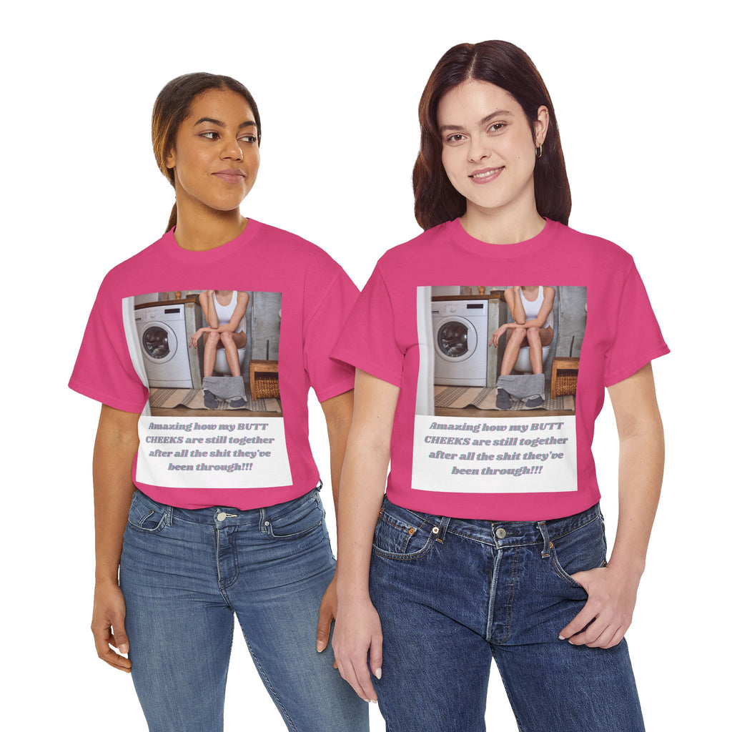 Still Together Bathroom Humor Tee – Female Design, Front Print | Intuition Within