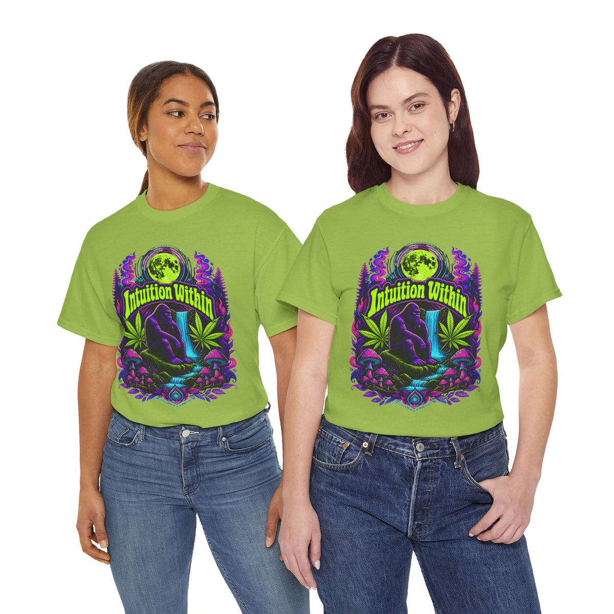 Moonlit Bigfoot Waterfall Graphic Tee
