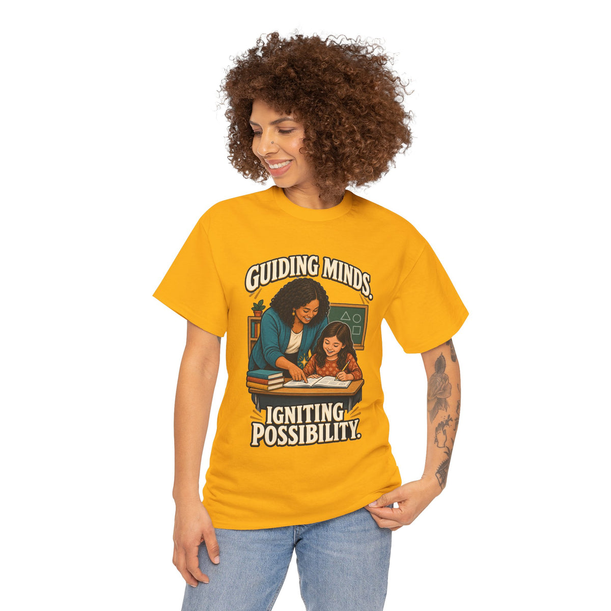 Guiding Minds, Igniting Possibility T-Shirt | Teacher Tribute