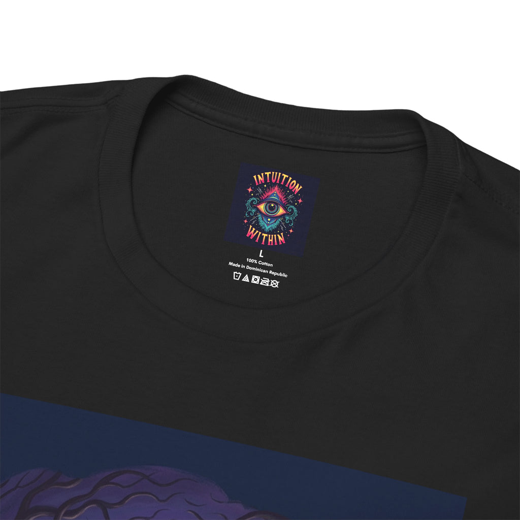 Ghost & Black Cat Halloween T-Shirt | Moonlight Magic