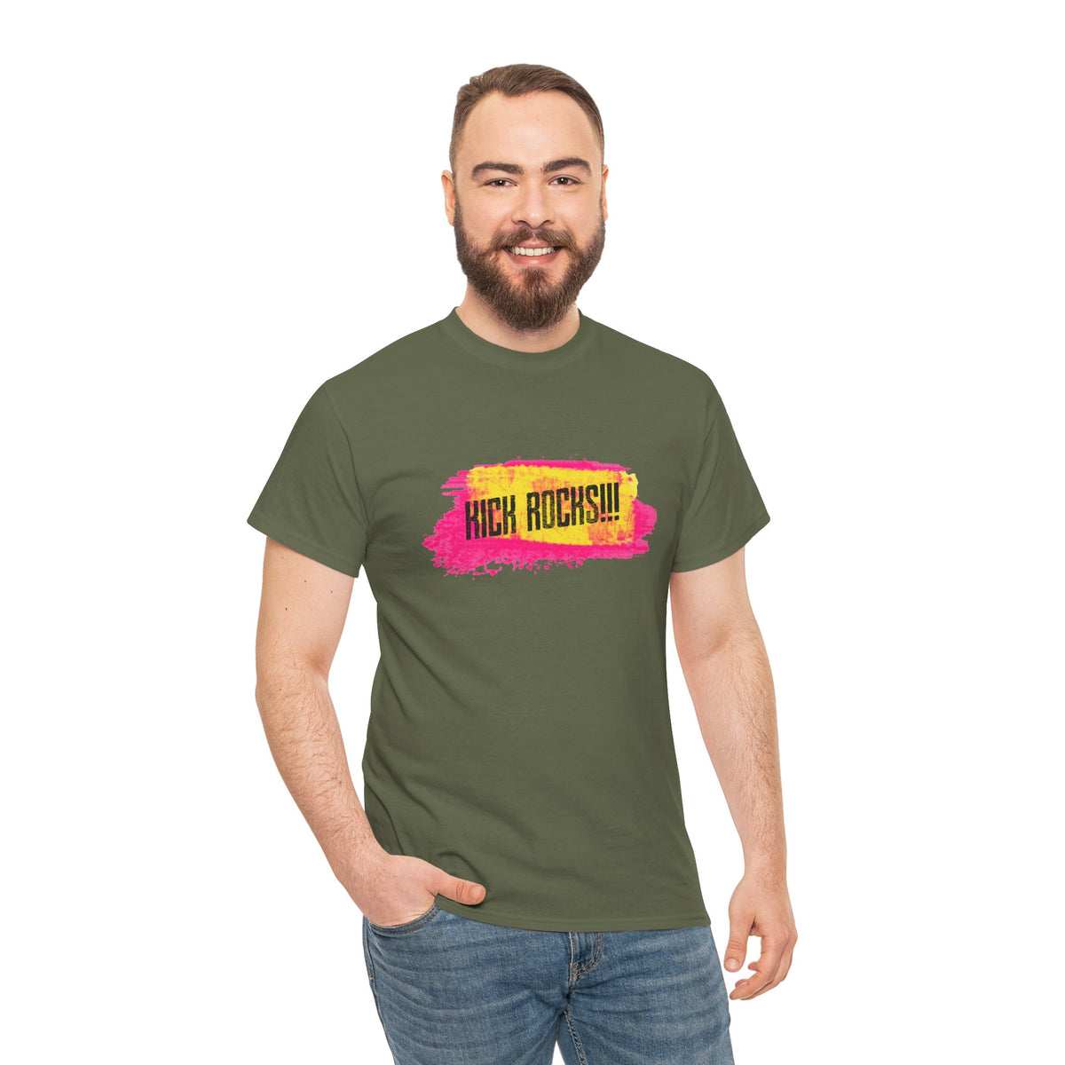 Kick Rocks Brushstroke Tee – Front Print | Intuition Within