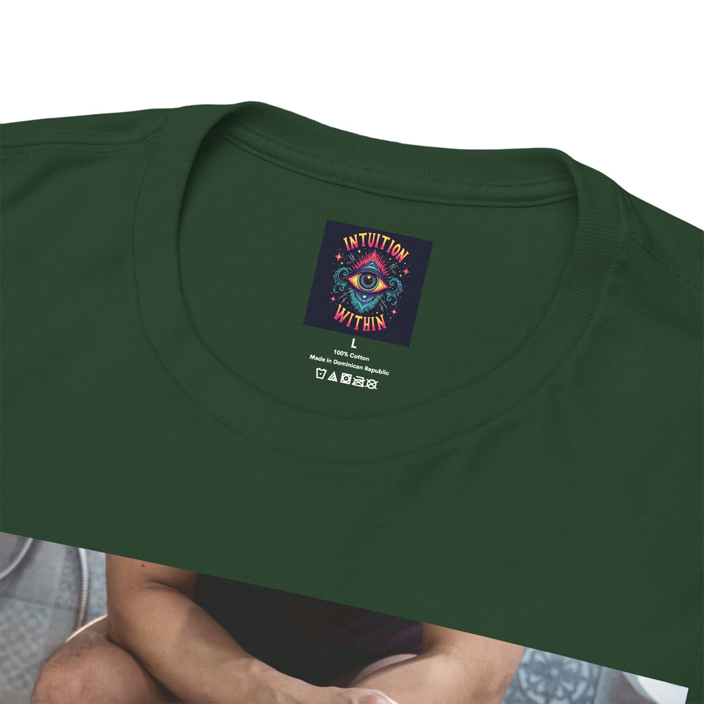 Still Together Bathroom Humor Tee – Male Design, Front Print | Intuition Within