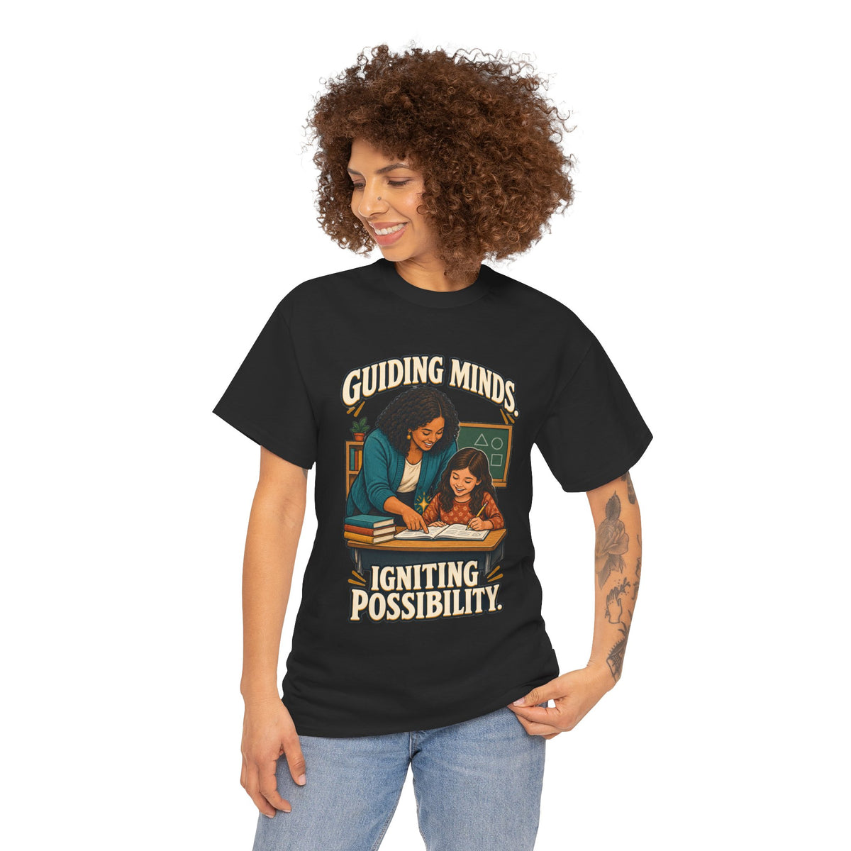 Guiding Minds, Igniting Possibility T-Shirt | Teacher Tribute