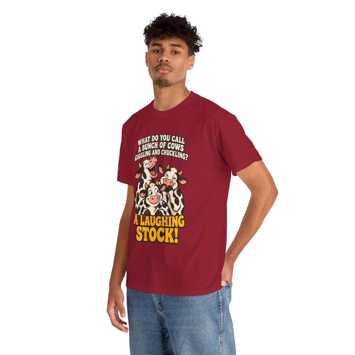 A Laughing Stock Cow Pun T-Shirt