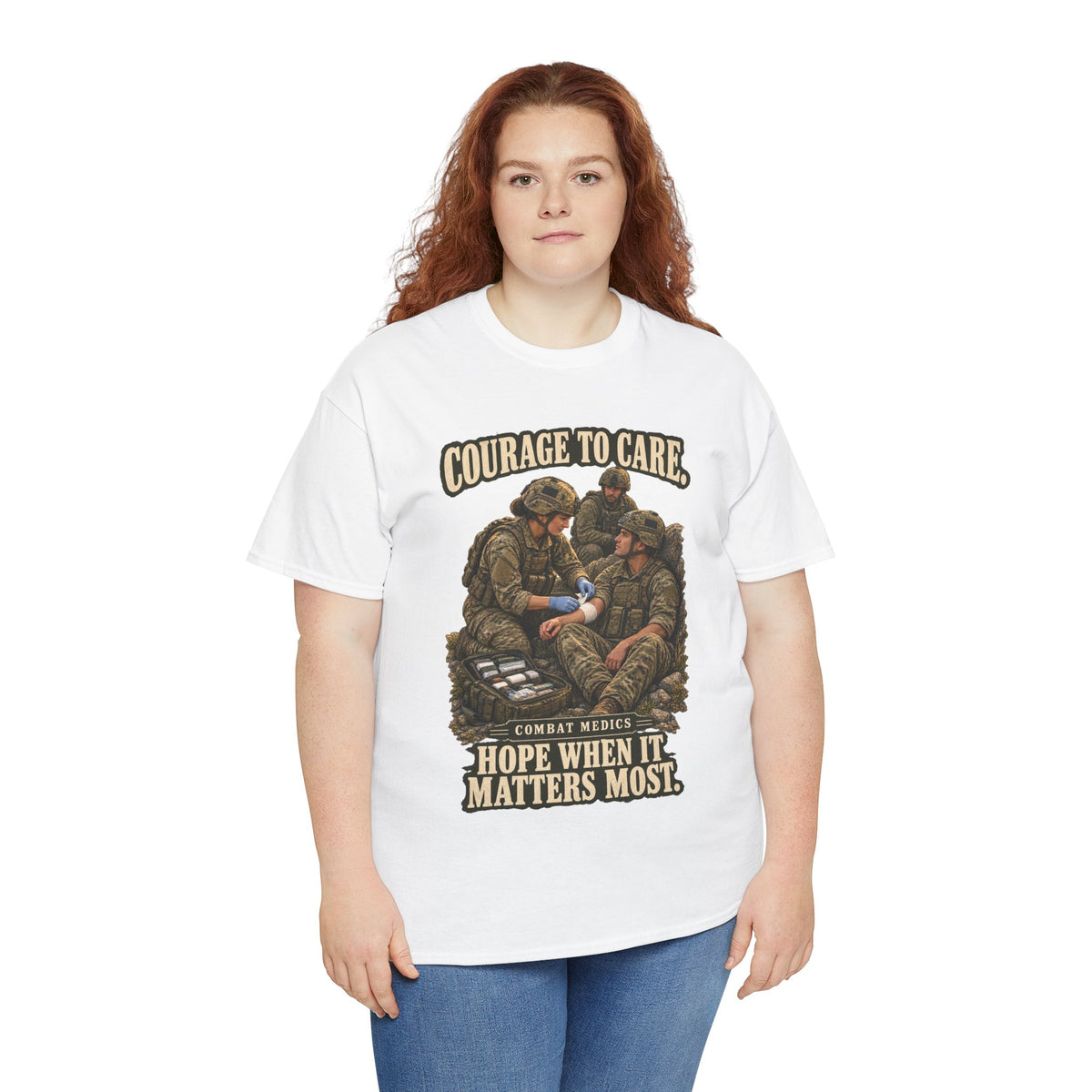 Courage to Care Combat Medic T-Shirt | Military Tribute