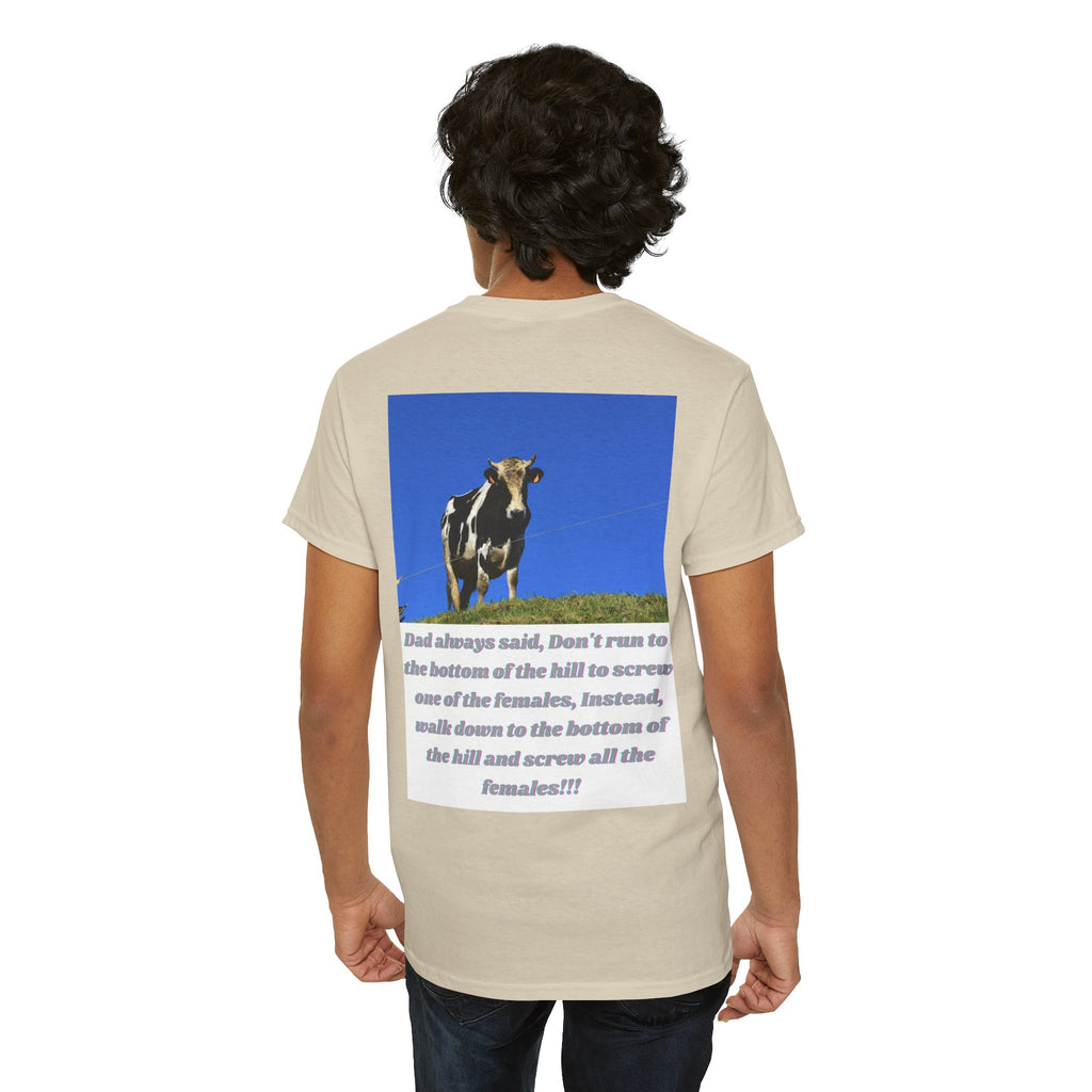 Dad Always Said Bull Humor Tee – Back Print | Intuition Within