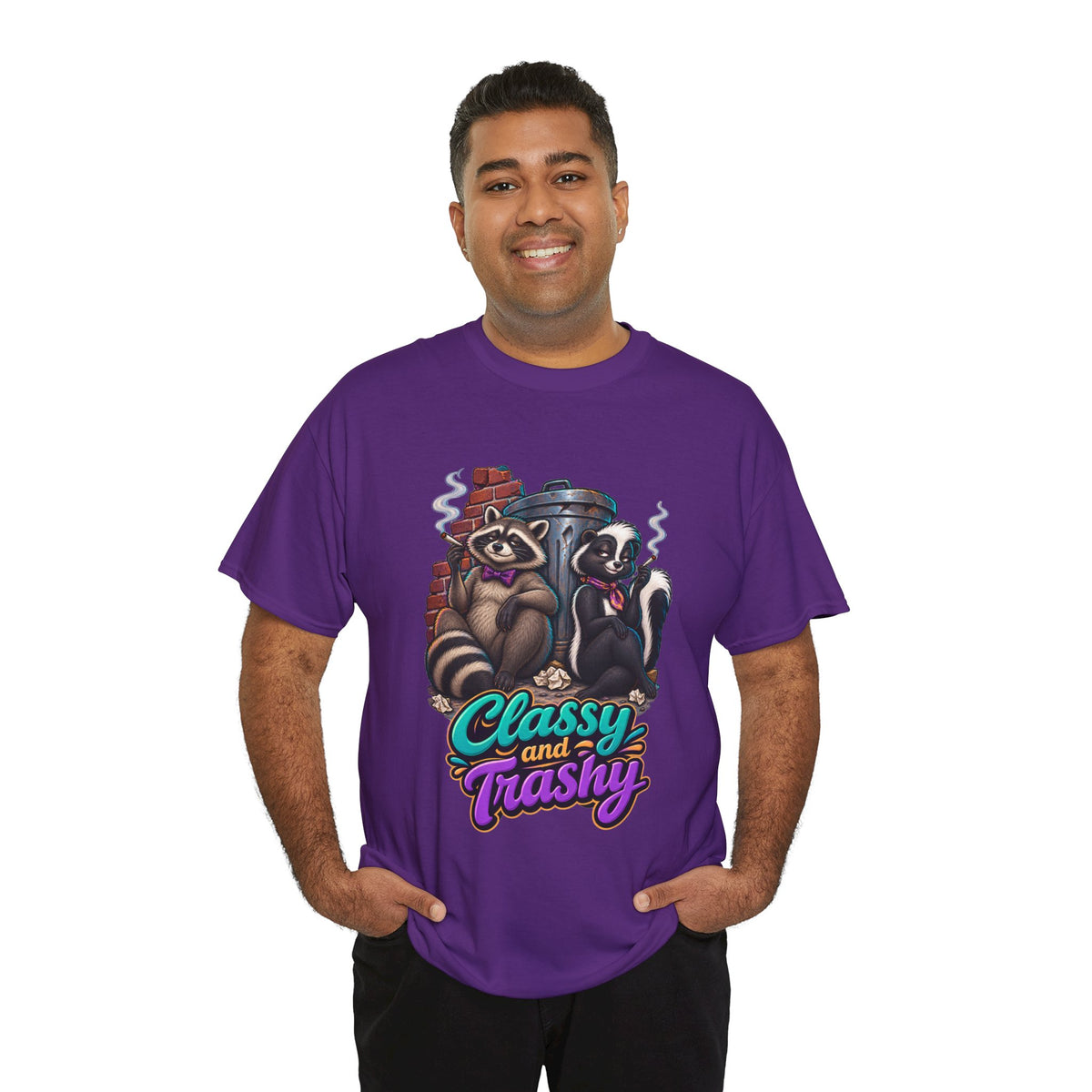 Classy and Trashy Raccoon T-Shirt | Trash Panda Humor