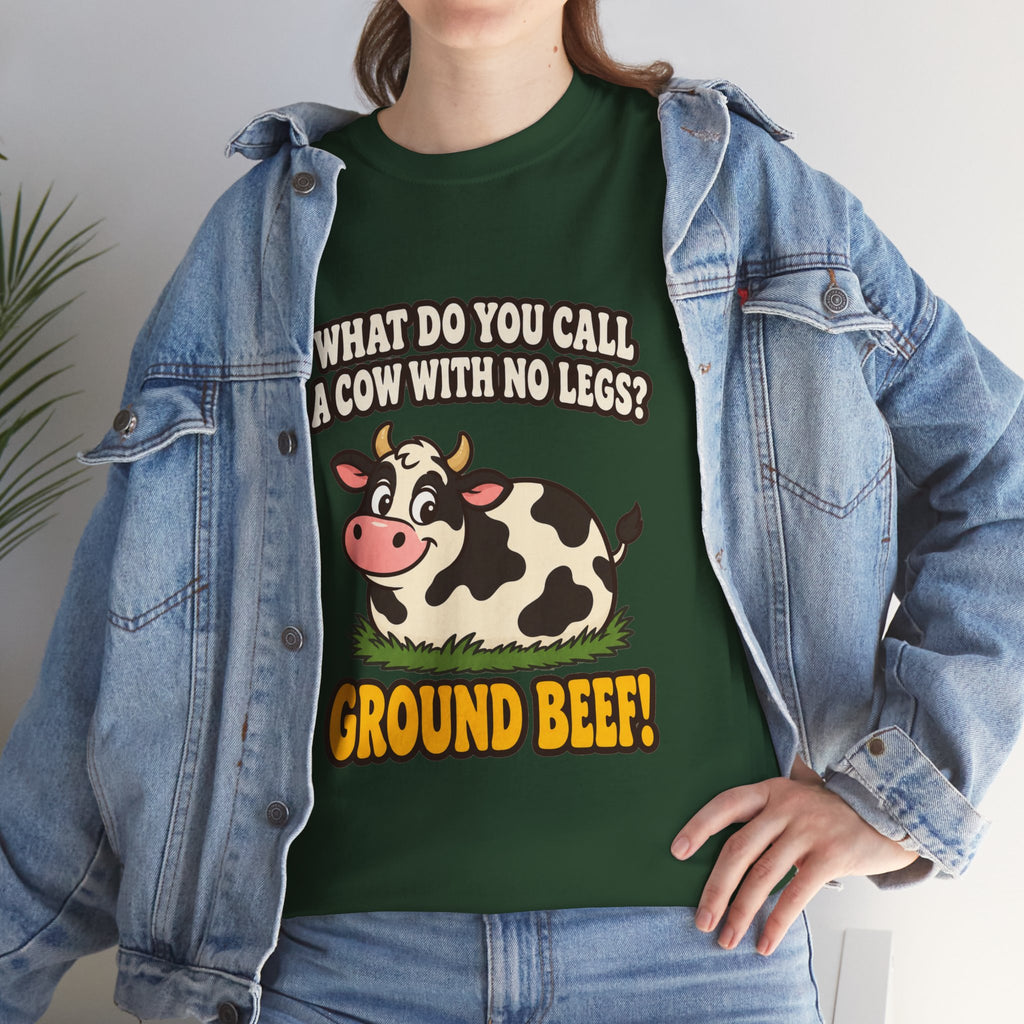 Ground Beef Cow Pun T-Shirt | Dad Joke Humor