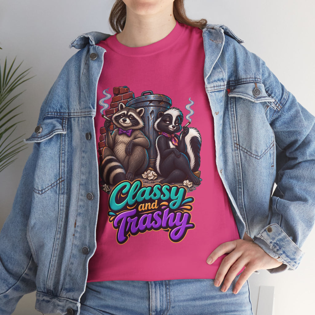 Classy and Trashy Raccoon T-Shirt | Trash Panda Humor