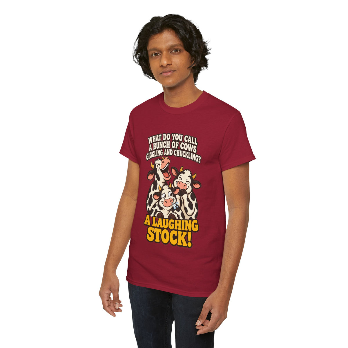 A Laughing Stock Cow Pun T-Shirt