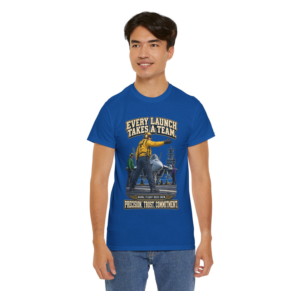 Every Launch Takes a Team T-Shirt | Precision, Trust & Commitment