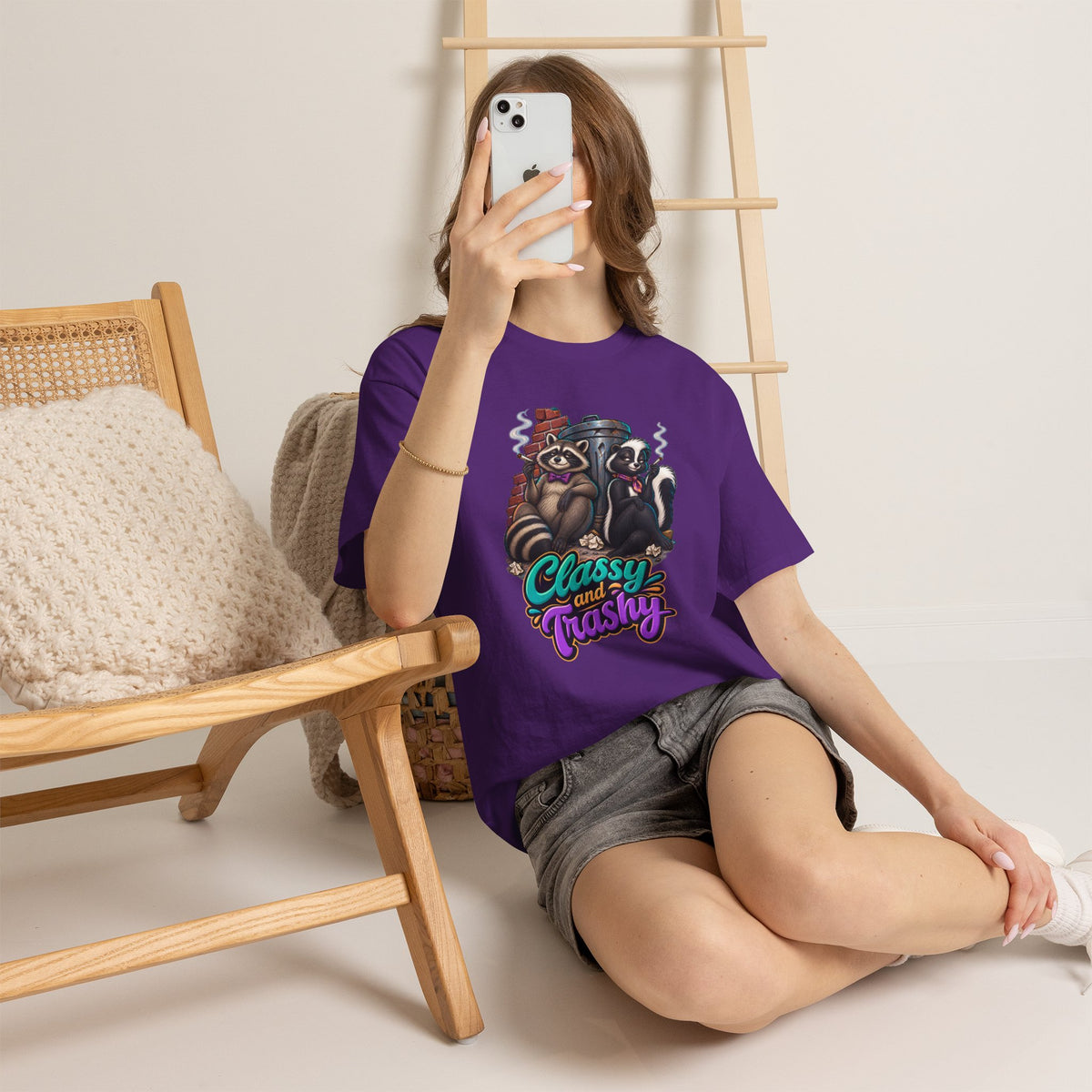 Classy and Trashy Raccoon T-Shirt | Trash Panda Humor
