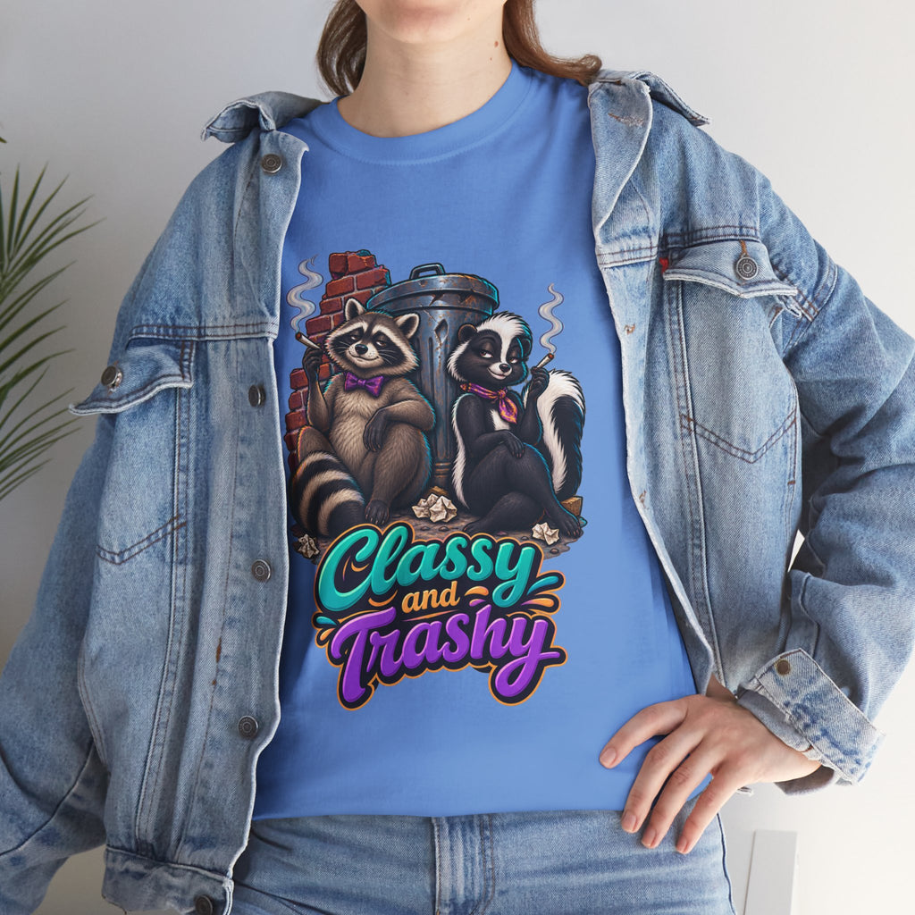 Classy and Trashy Raccoon T-Shirt | Trash Panda Humor
