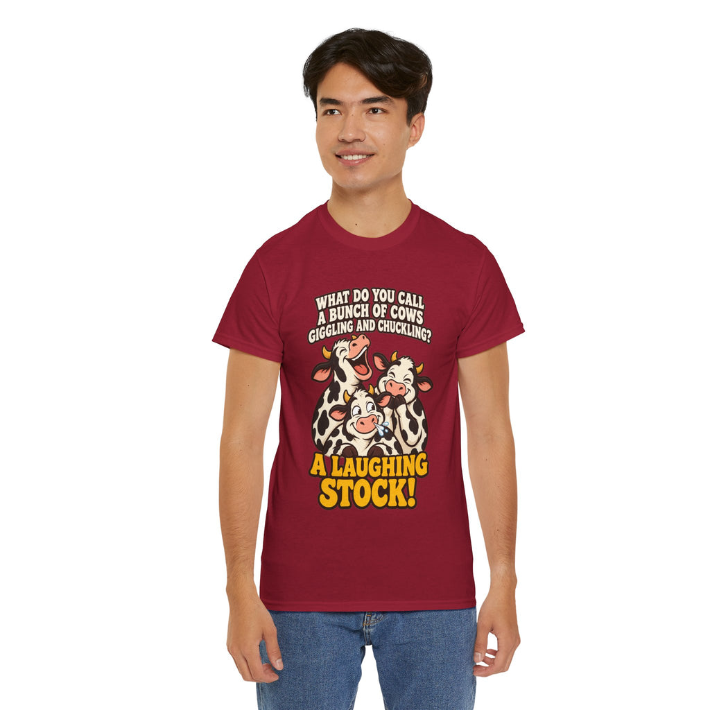 A Laughing Stock Cow Pun T-Shirt