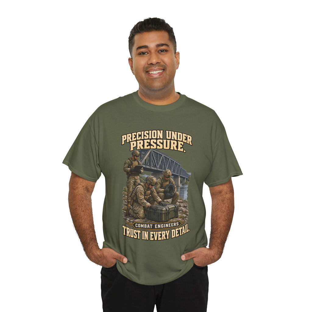 Precision Under Pressure Combat Engineer T-Shirt | Military Tribute