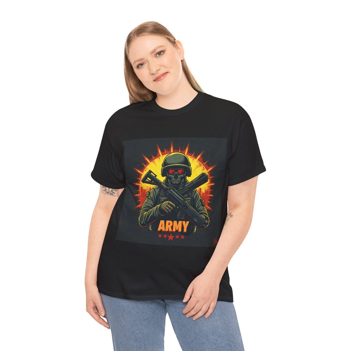 Army Skull Graphic T-Shirt