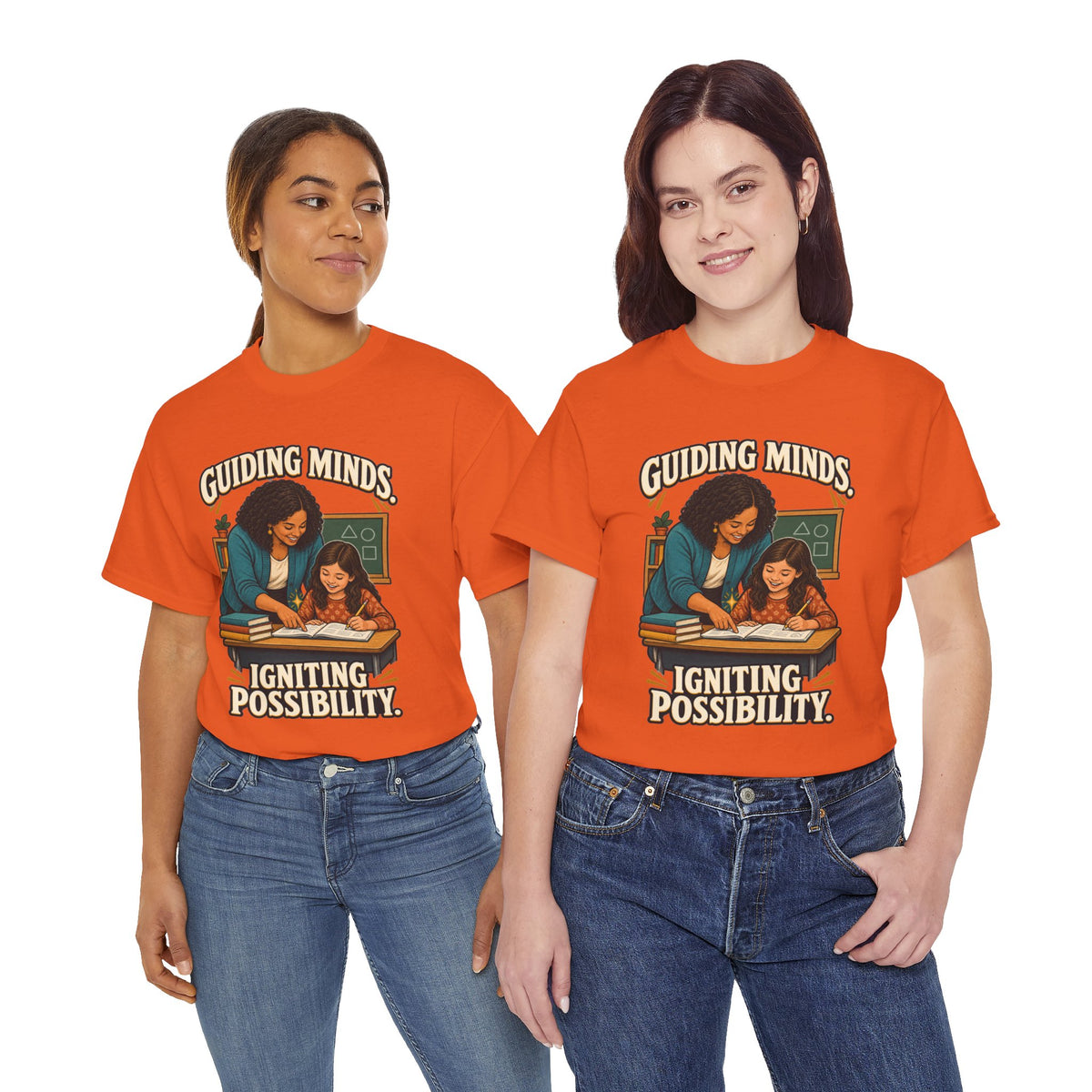 Guiding Minds, Igniting Possibility T-Shirt | Teacher Tribute