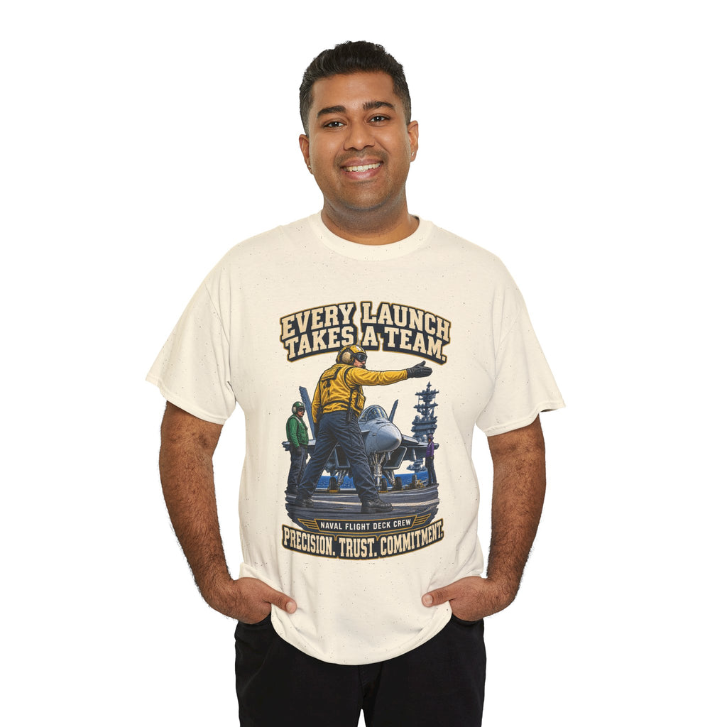 Every Launch Takes a Team T-Shirt | Precision, Trust & Commitment