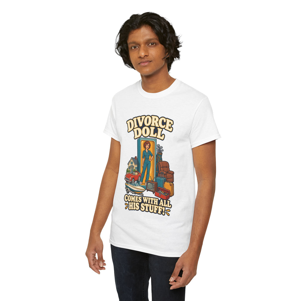 Comes With All His Stuff Funny Divorce T-Shirt