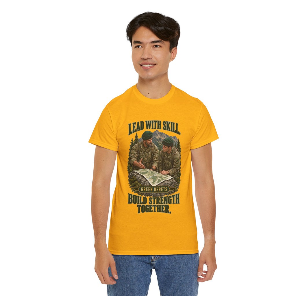 Green Berets Tribute T-Shirt | Lead with Skill, Build Strength Together