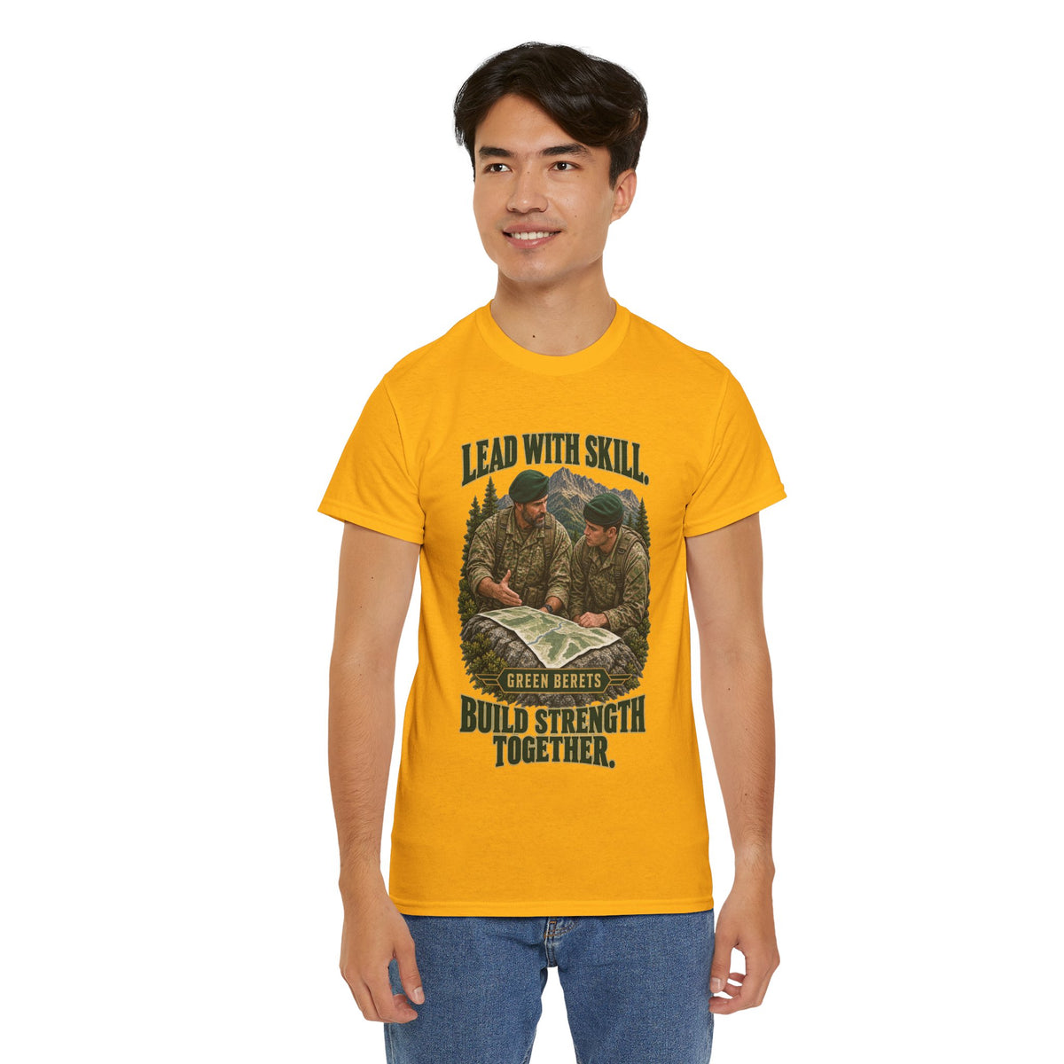 Green Berets Tribute T-Shirt | Lead with Skill, Build Strength Together