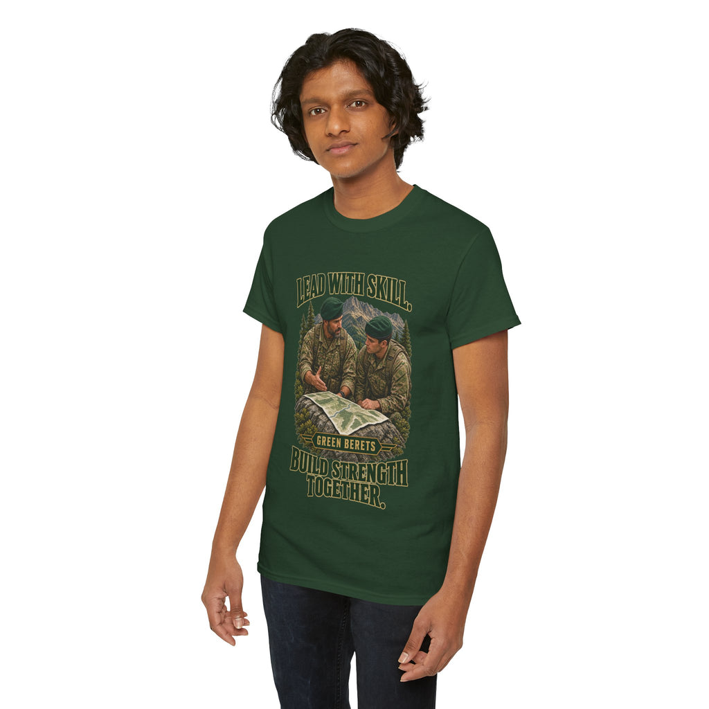 Green Berets Tribute T-Shirt | Lead with Skill, Build Strength Together