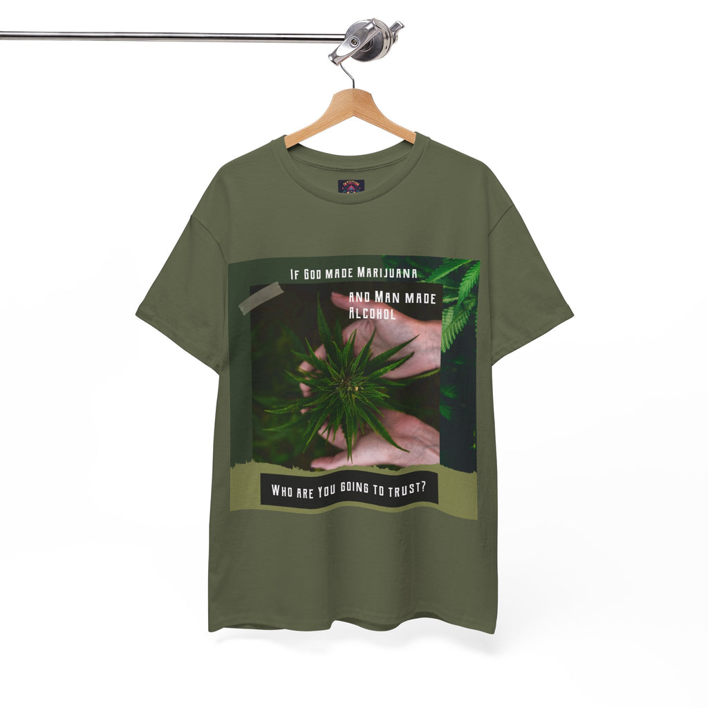 If God Made Marijuana Tee – Front Print | Intuition Within