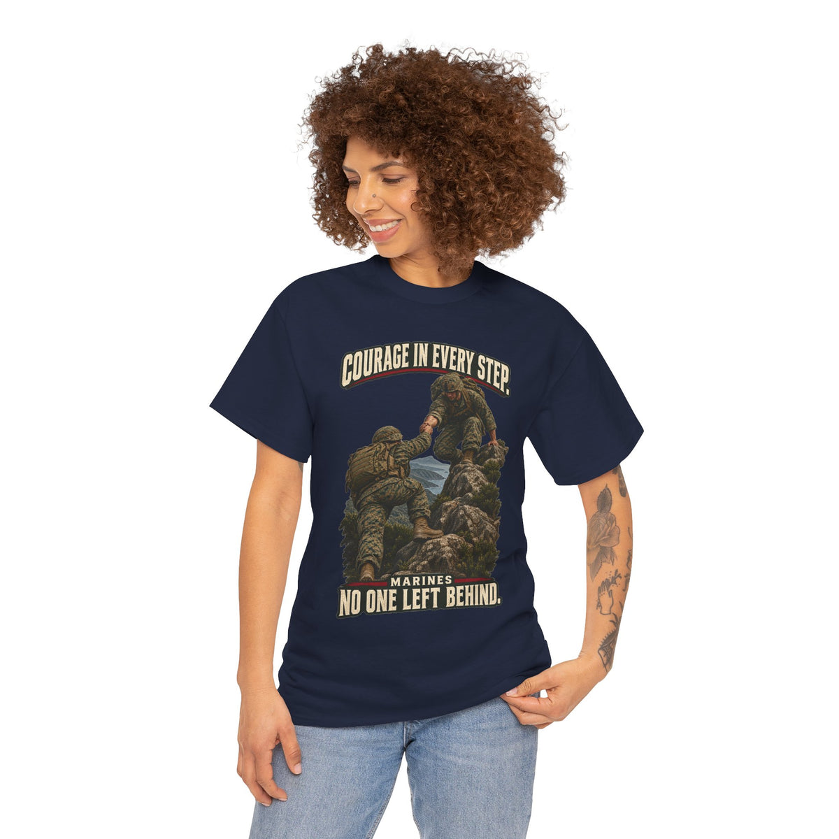 Courage in Every Step T-Shirt | Marines Tribute