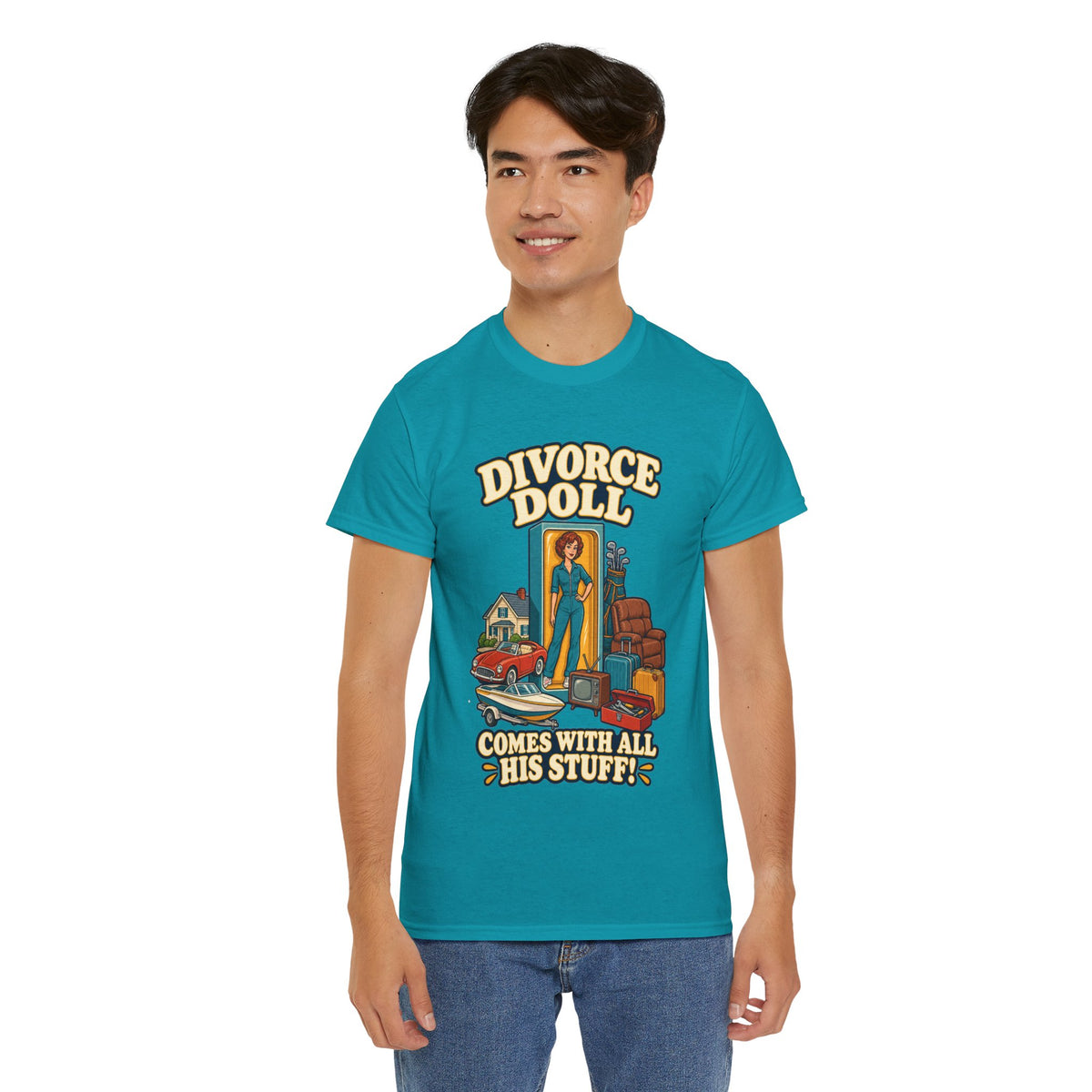 Comes With All His Stuff Funny Divorce T-Shirt