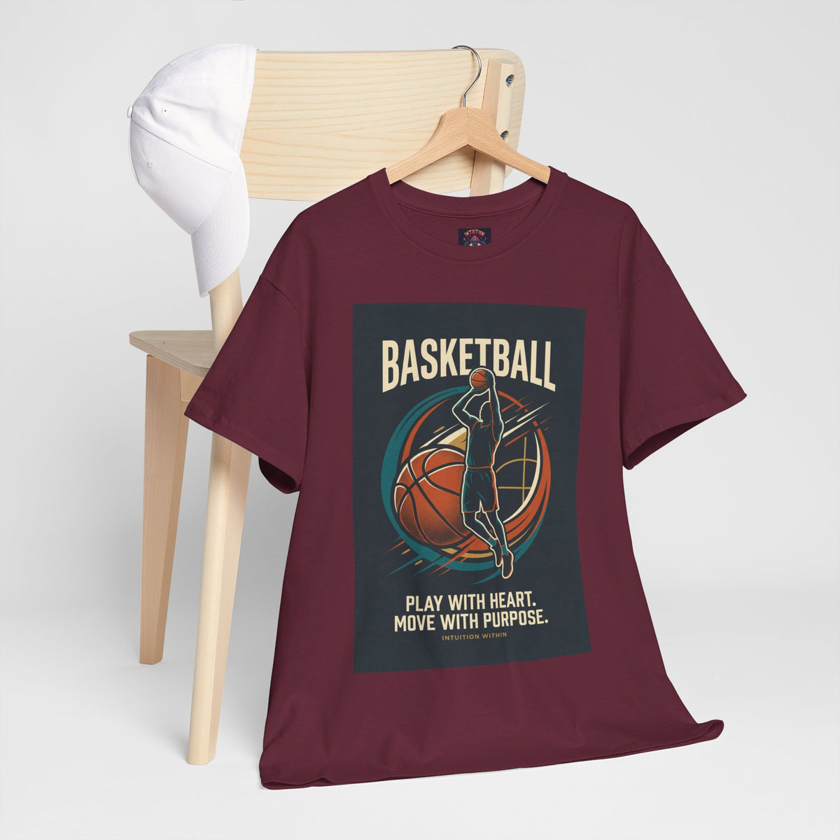 Play with Heart, Move with Purpose Basketball T-Shirt