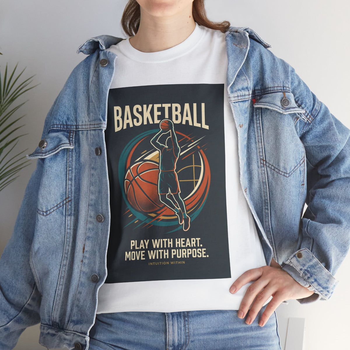 Play with Heart, Move with Purpose Basketball T-Shirt