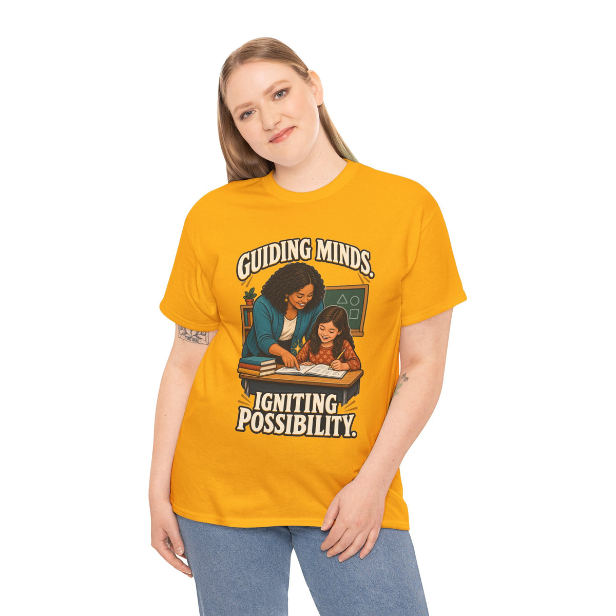 Guiding Minds, Igniting Possibility T-Shirt | Teacher Tribute