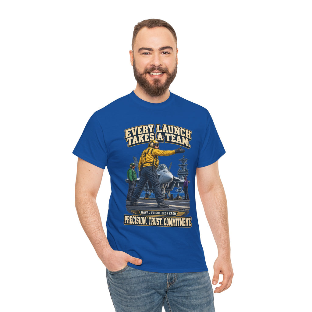 Every Launch Takes a Team T-Shirt | Precision, Trust & Commitment