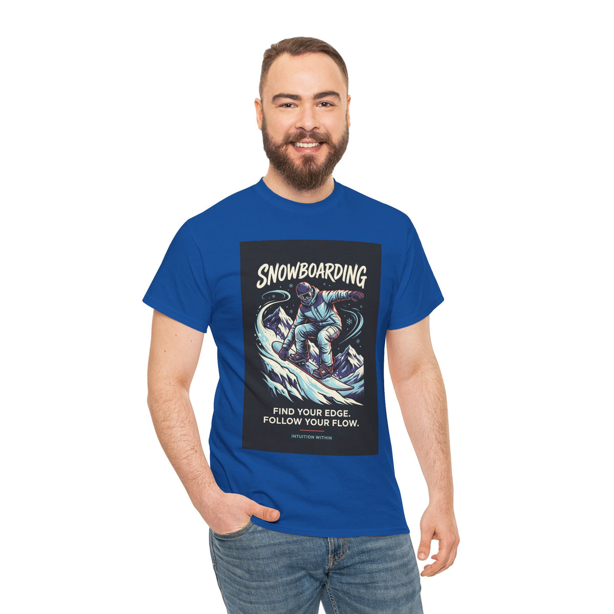 Find Your Edge, Follow Your Flow Snowboarding T-Shirt