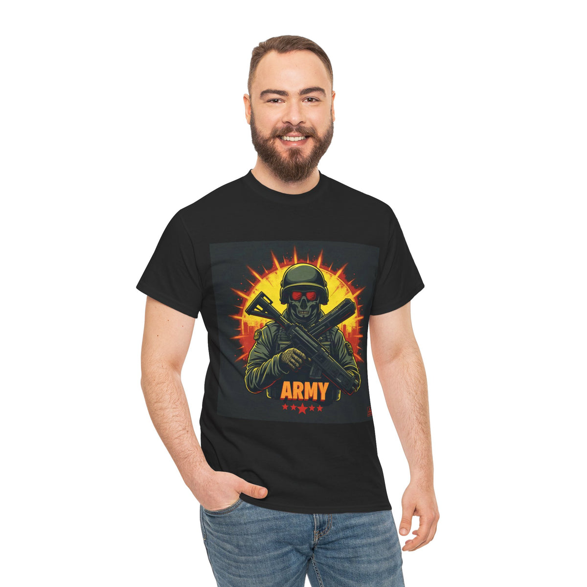 Army Skull Graphic T-Shirt