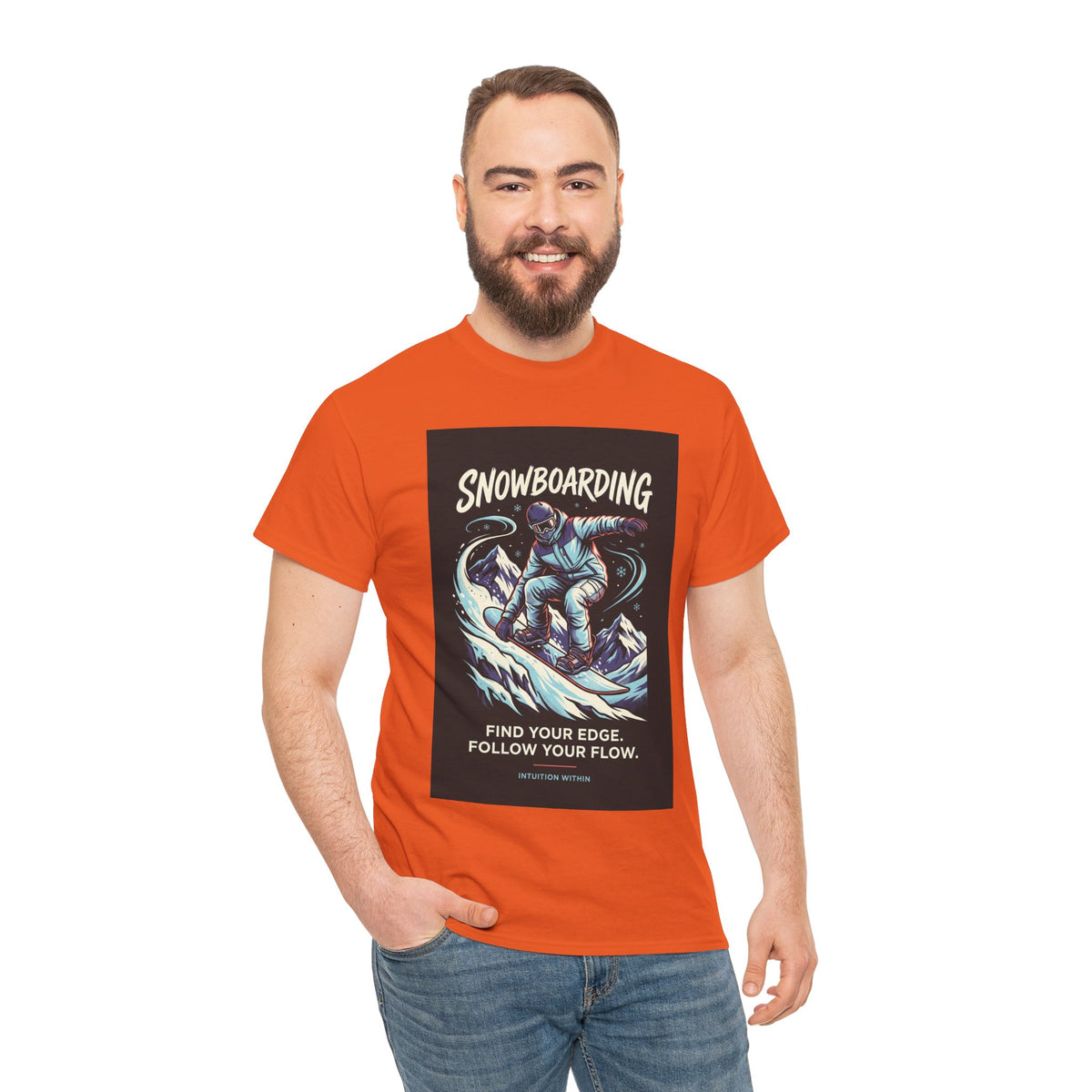 Find Your Edge, Follow Your Flow Snowboarding T-Shirt