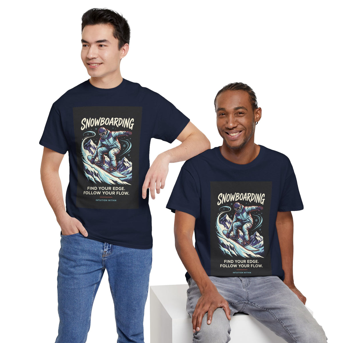 Find Your Edge, Follow Your Flow Snowboarding T-Shirt