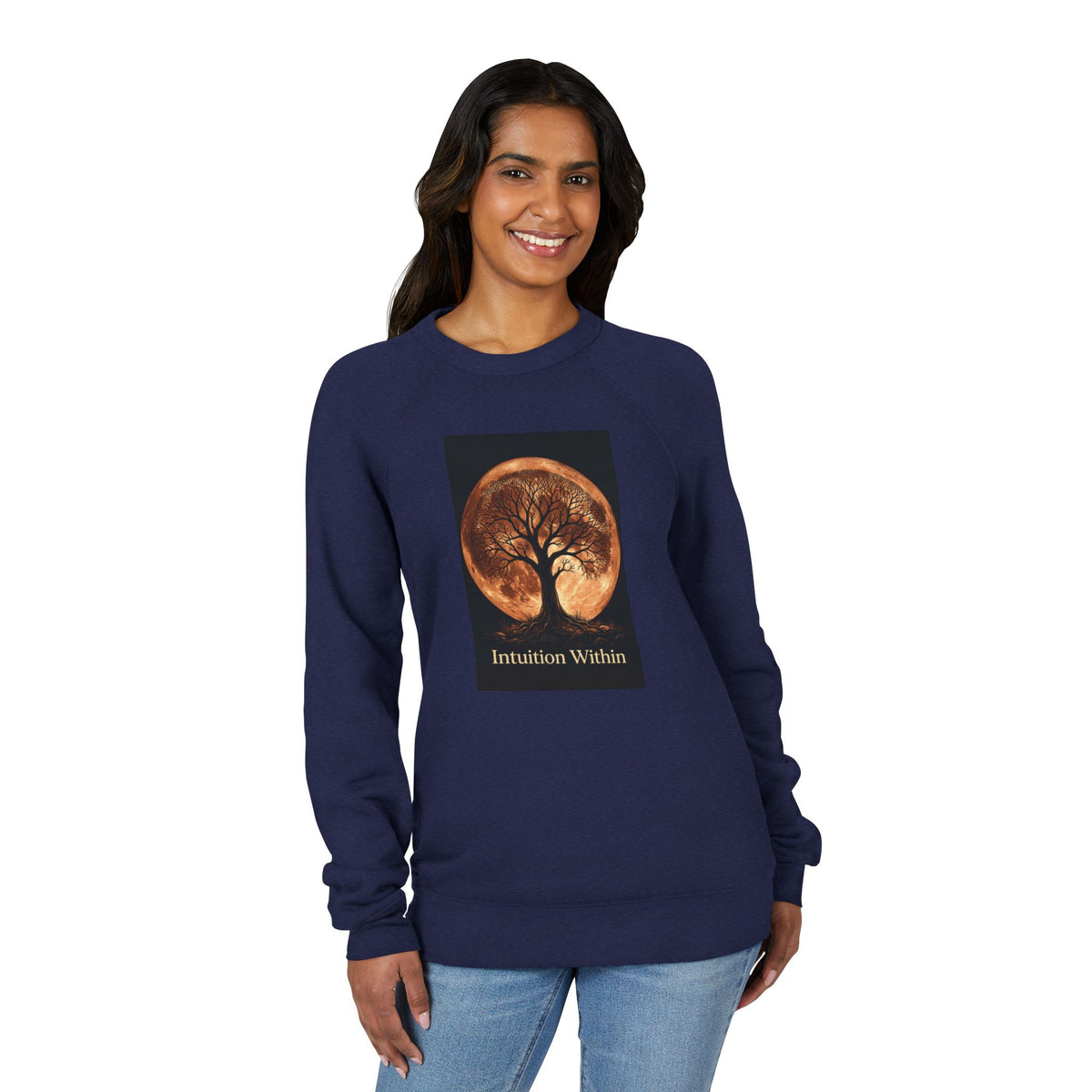 Tree Moon Raglan Sweatshirt | Intuition Within Signature Series