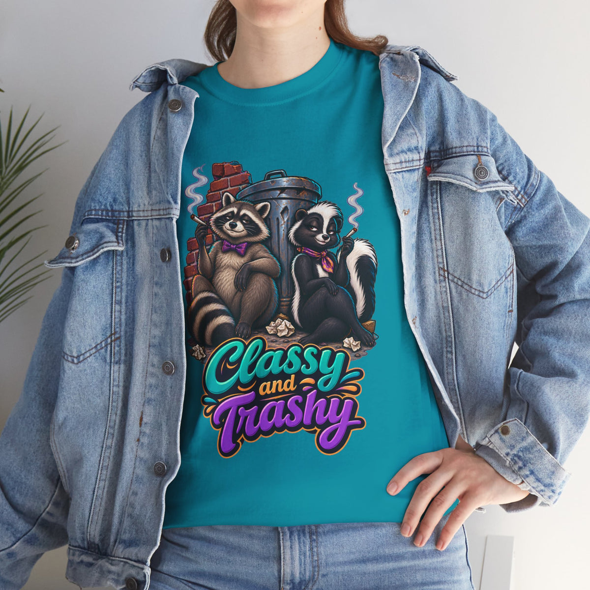 Classy and Trashy Raccoon T-Shirt | Trash Panda Humor