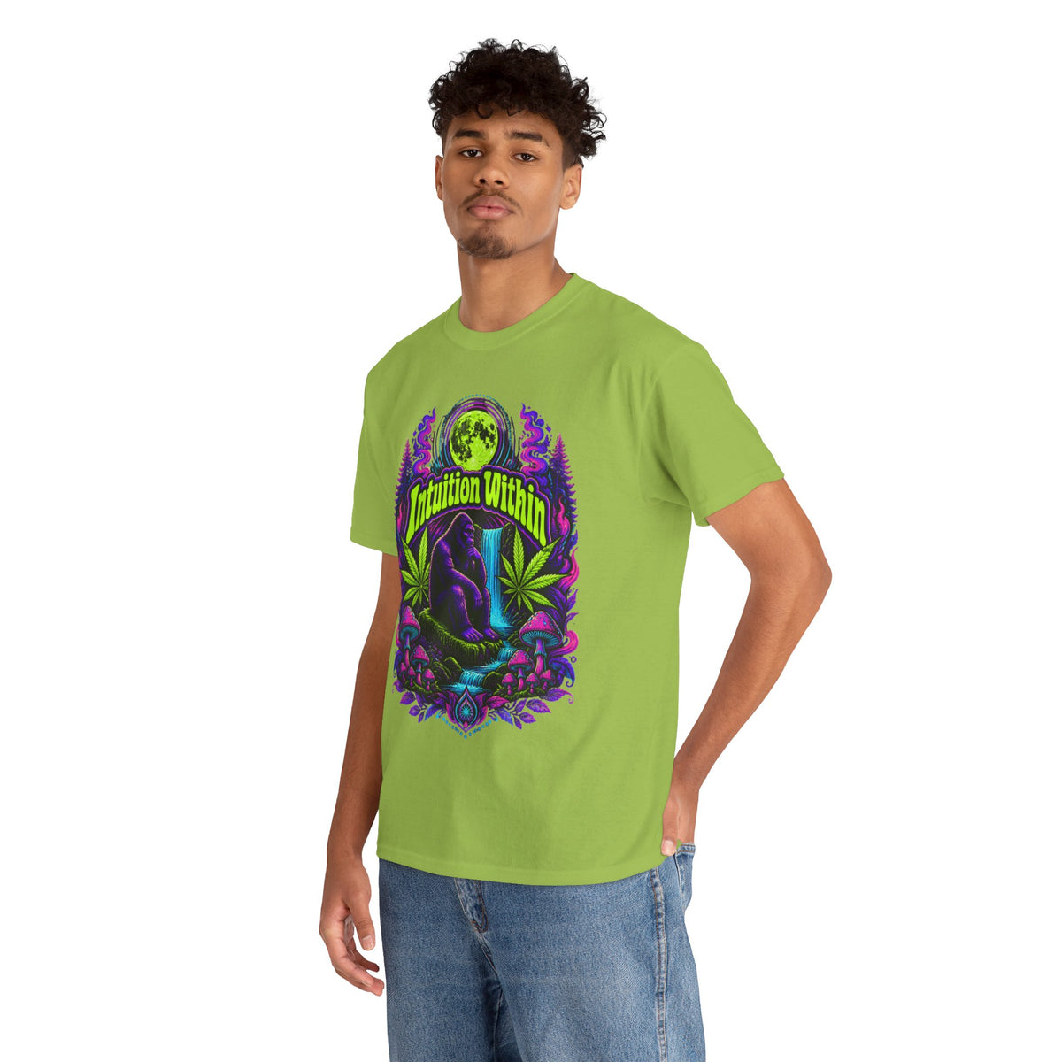 Moonlit Bigfoot Waterfall Graphic Tee