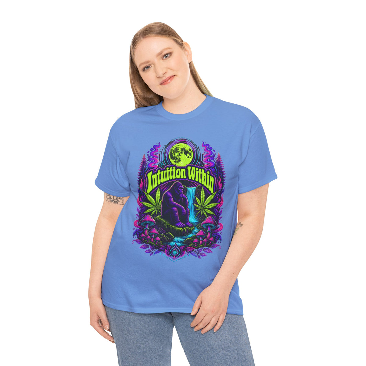 Moonlit Bigfoot Waterfall Graphic Tee