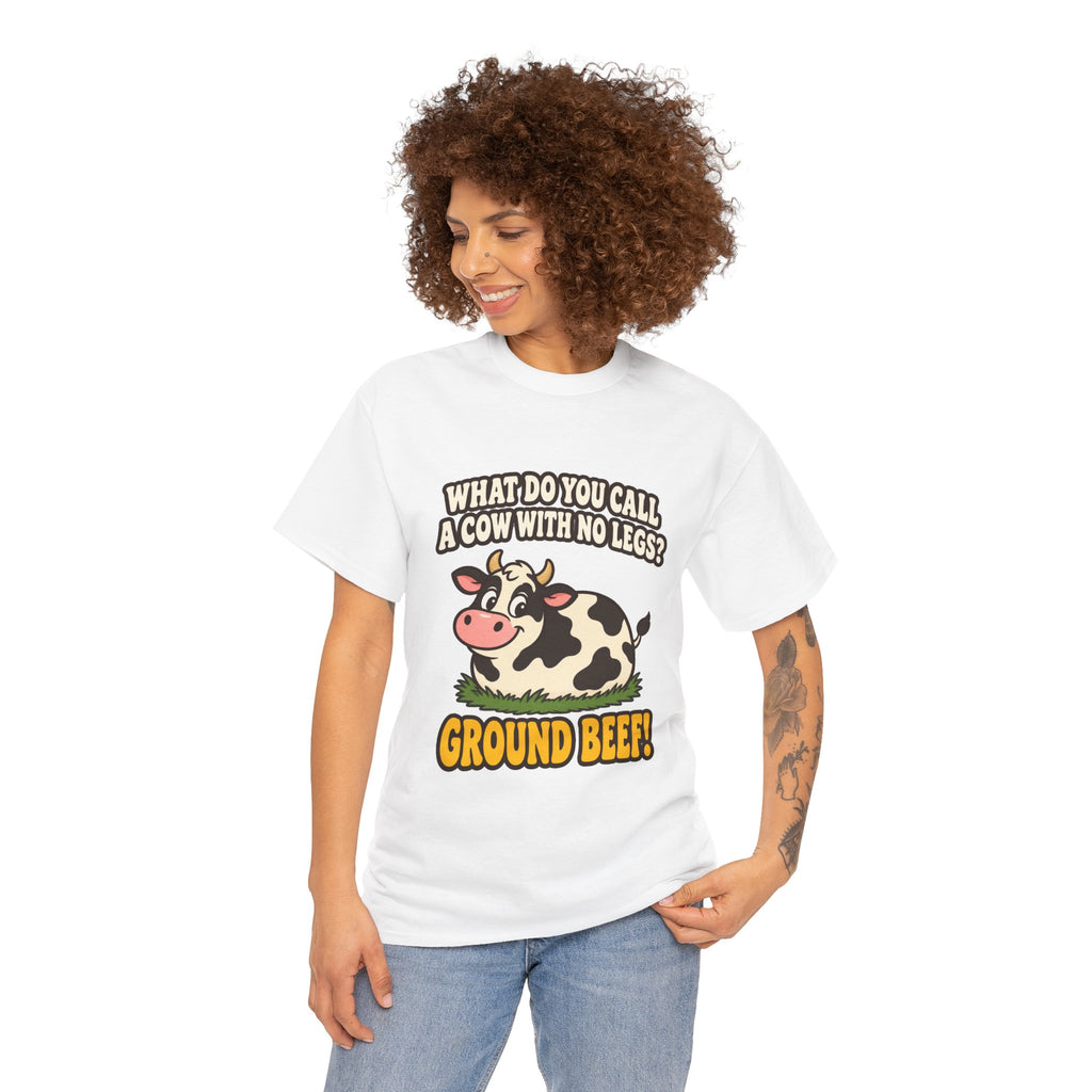 Ground Beef Cow Pun T-Shirt | Dad Joke Humor